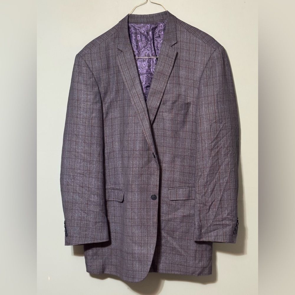 Stacy Adams Lavender Checkered Blazer